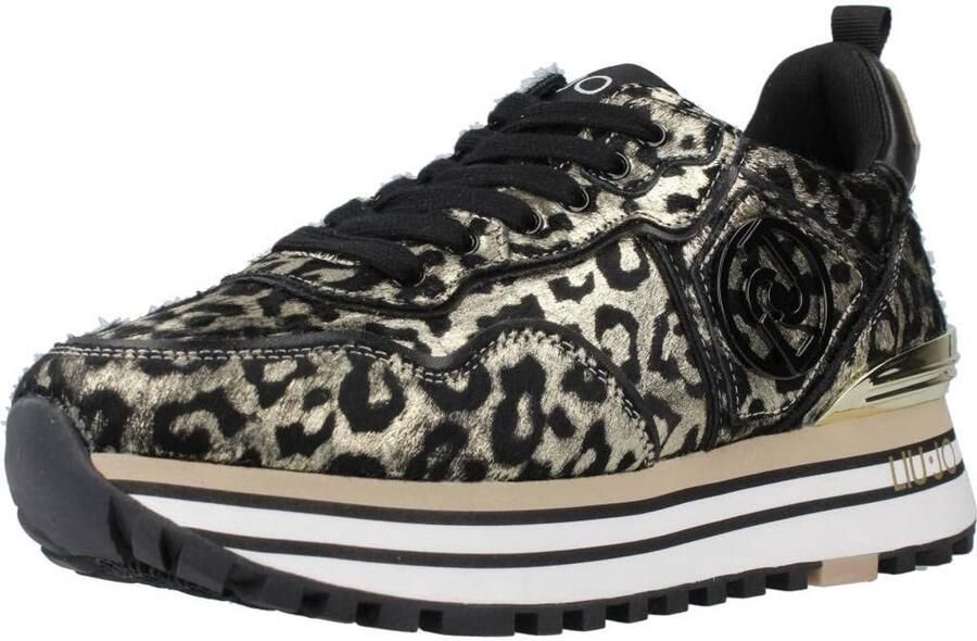 Dames Sneakers Milano Wonder 24 Lichtgoud Zwart Plateauzool