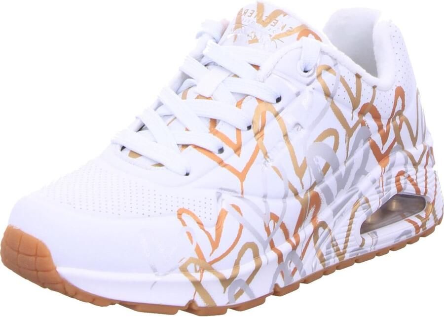 Dames Sneakers Modieuze Schoenen Dagelijks Gebruik Iconisch Hartdesign Metallic
