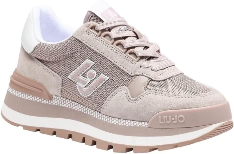 Dames Sneakers Modieuze Schoenen Dagelijks Gebruik Verhoogde Zool Hak Taupe