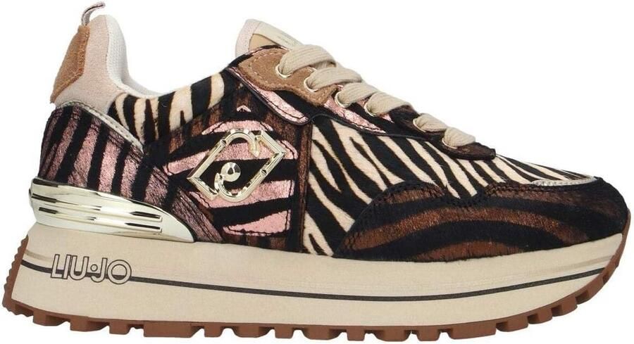 Dames Sneakers Platform Wit Ponyhair Suède XL Zool