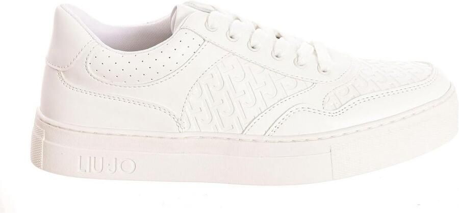 Dames Sneakers Alicia Klassiek Wit met Plateauzool en Vetersluiting