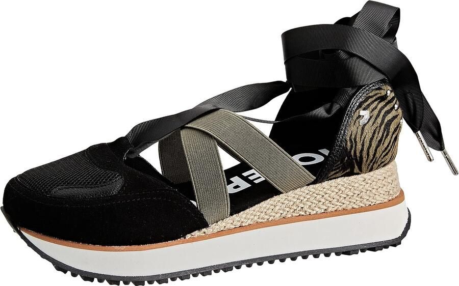 Dames Sneakers Settala Synthetisch Vetersluiting Plat Hak - Foto 2
