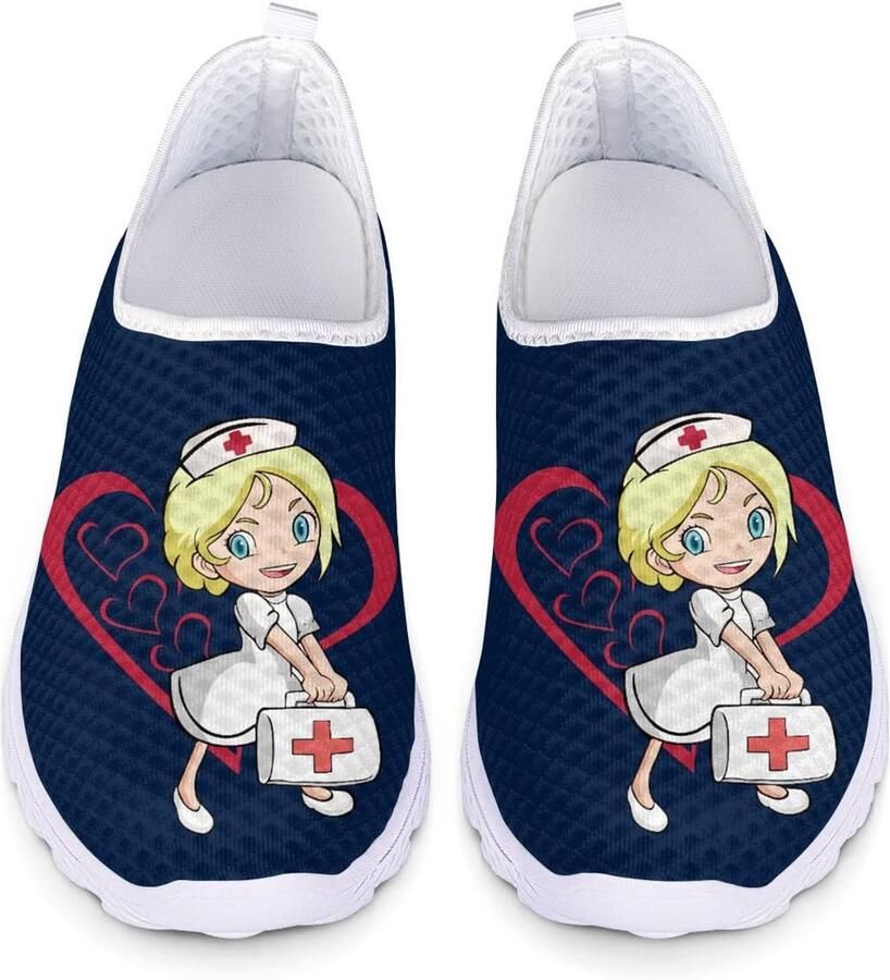 Dames Sneakers Slip-On Ademend Lichtgewicht Wandelschoenen Sportief Casual