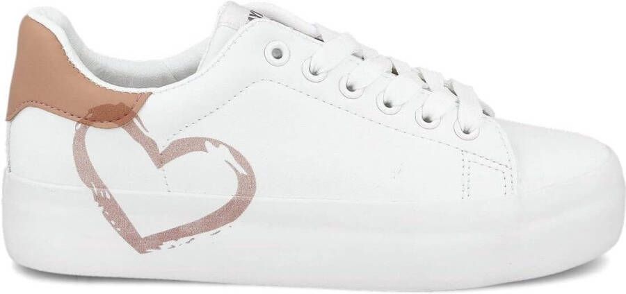 Dames Sneakers Sport Casual voor Tennis en Wandelen Vetersluiting Gewatteerd Interieur Eco Print