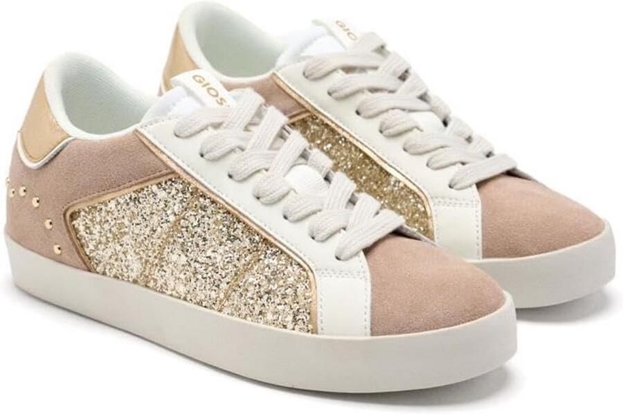 Dames Sneakers van Leer met Micronieten Comfortabele Epsom Stijl