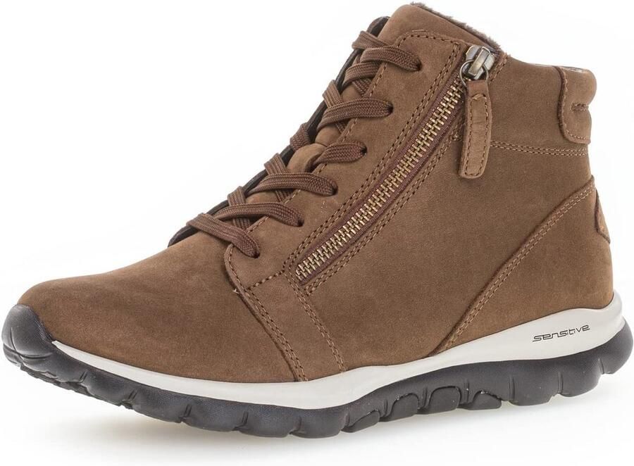 Dames Sneakers van Nubuck Leder met Ritssluiting