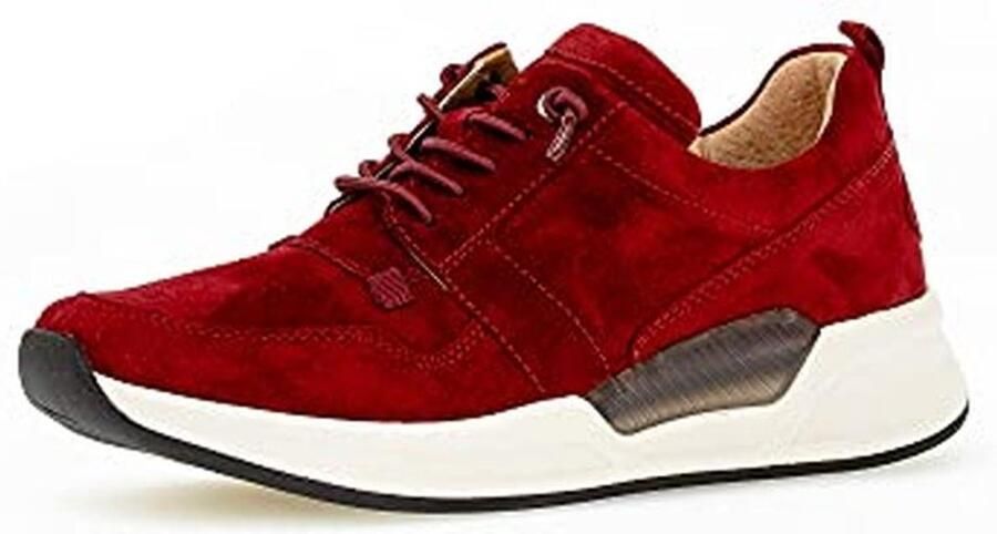 Dames Sneakers van Veloursleer met Lage Schnürverschluss