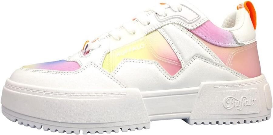 Dames Sneakers Wit Tie Dye Coral Groen