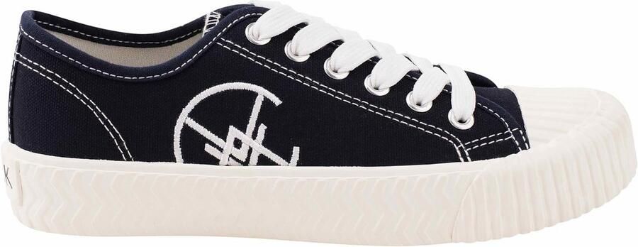 Dames Sneakers Zwart Canvas Look met Lichte Zool