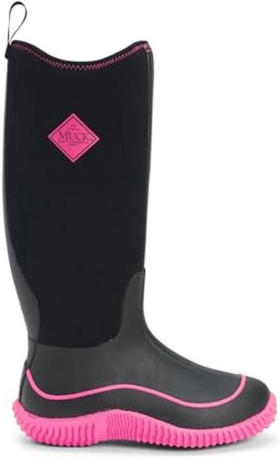 Dames sneeuwlaarzen zwart met hot pink