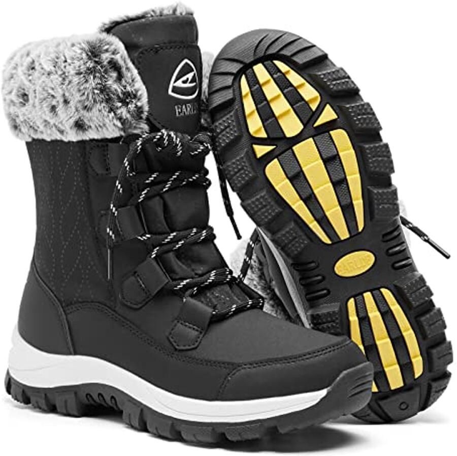 Dames Snowboots met Waterproof Lacing en Mid Calf Ontwerp voor de Winter