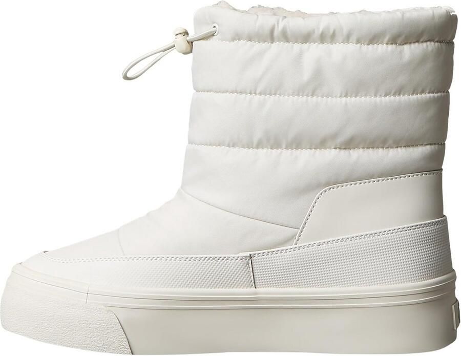 Witte Dames Snowboots Nylon Mix Comfortabele Lage Veterboots