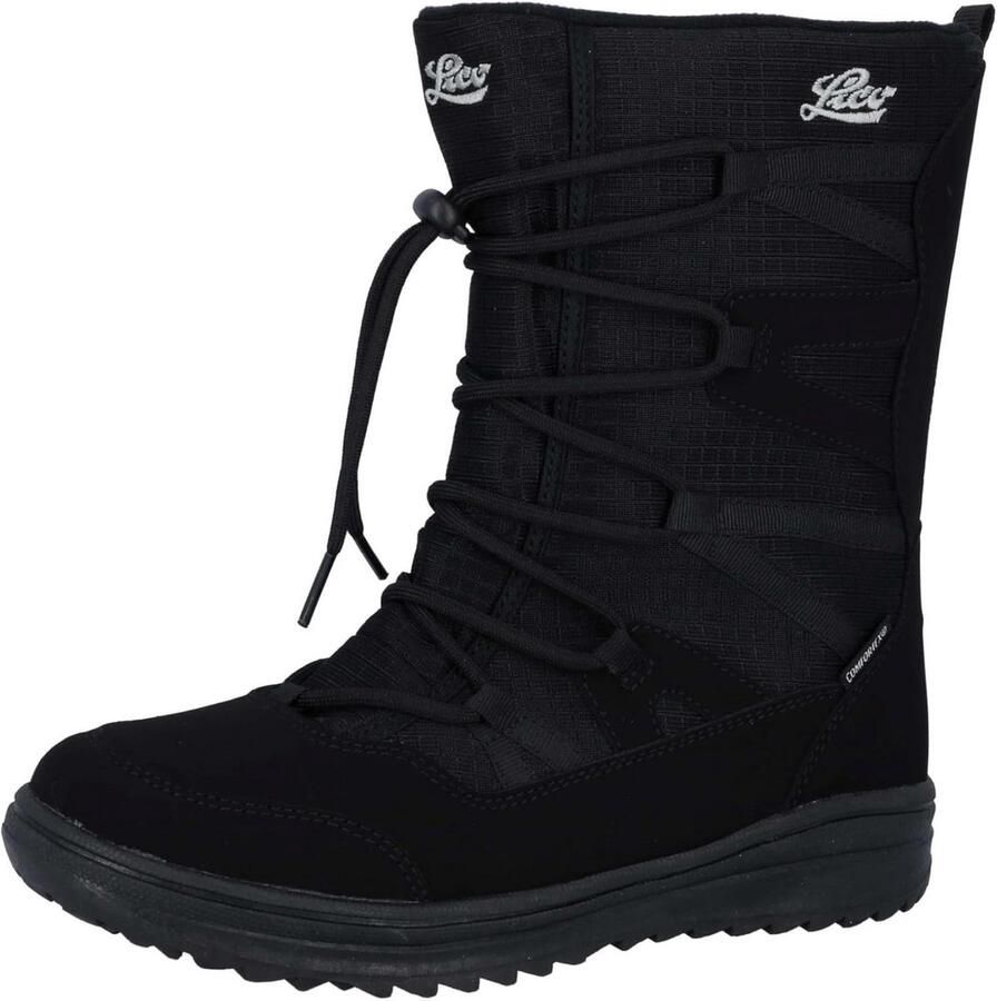 Comfortabele Zwarte Snowboots voor Dames met Vetersluiting