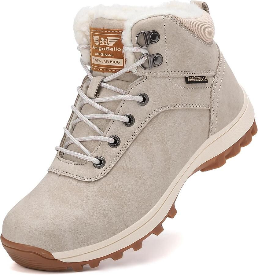 Waterdichte Dames Winterlaarzen met Warme Bontvoering en Veter