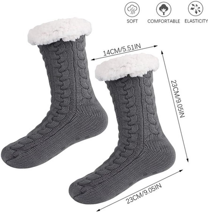 Dames Sokken Pluche Antislip Sokken Warm Dik Fleece Winter Één maat Slippers