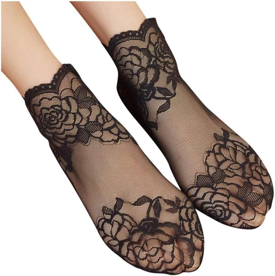Dames Sokken Transparante Slippers Hygiënisch Thuis Zachte Kant 1 Paar N.v.t