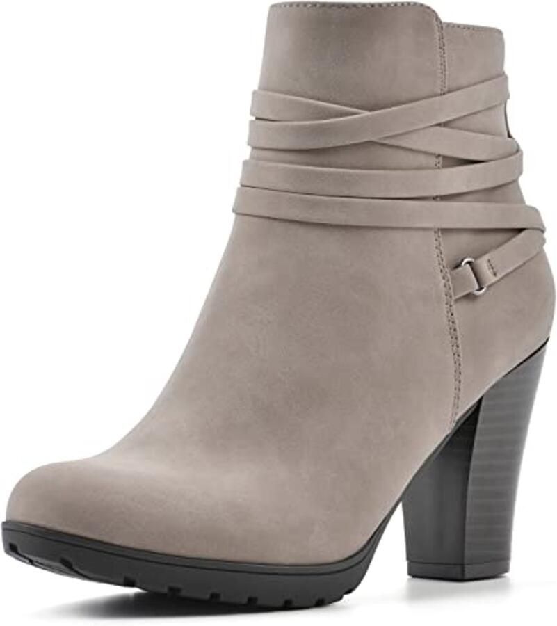 Dames Spade Enkellaarsje met Ritssluiting