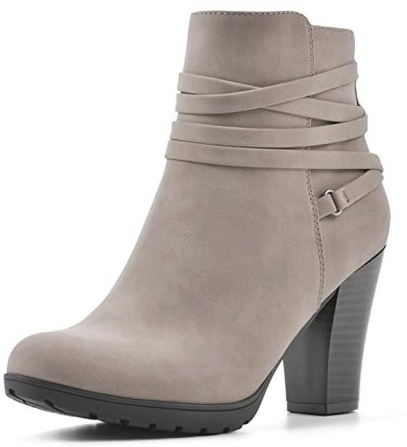 Dames Spade Enkellaarsje met Ritssluiting