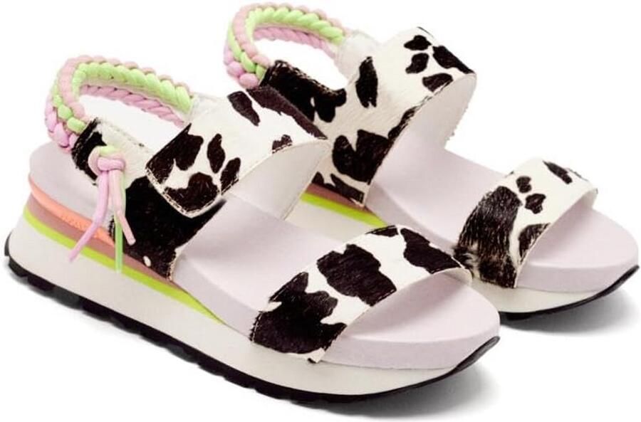 Dames Sportsandalen met Dierenprint en Verstelbare Bandjes