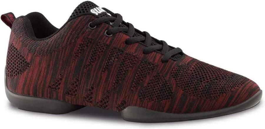 Dames Danssneakers Rood Zwart Flexibele Zool voor Zumba Salsa en Jazzdance