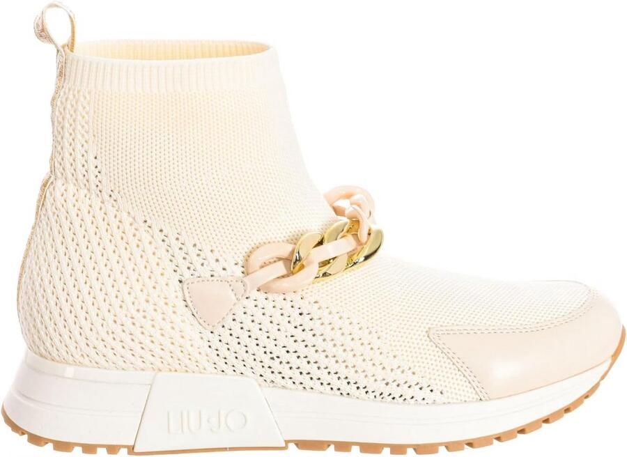 Dames Sportschoenen Sokstijl met Decoratieve Knopen en Gripzool