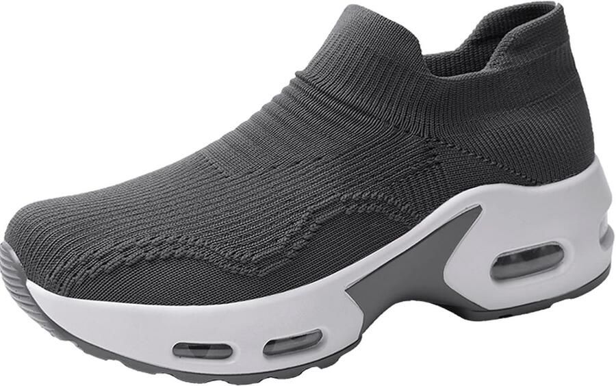 Comfortabele Dames Hardloopschoenen met Boogondersteuning Lichtgewicht Zwarte Sneakers