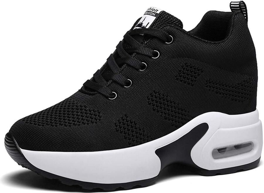 Dames Wedge Sneaker Mesh Comfortabele Sportschoenen