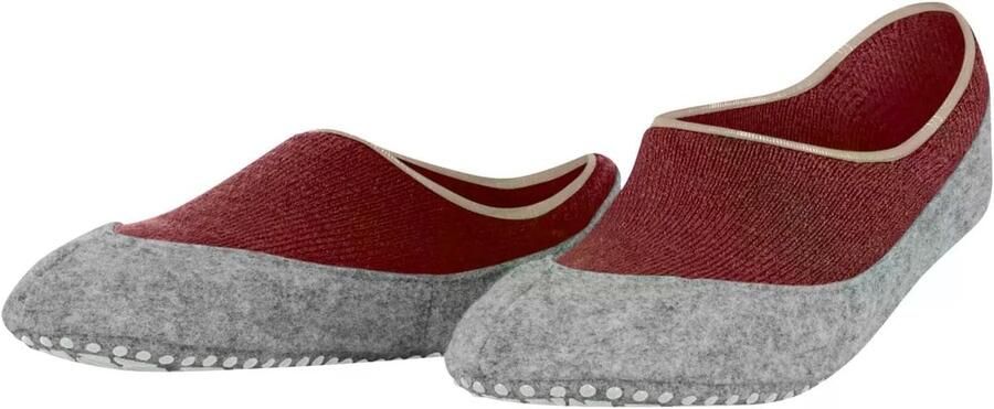 Dames Stopper sokken Cosyshoe Invisible W Hp wol Noppen op de zool 1 paar Rood Henna 8437 37 38