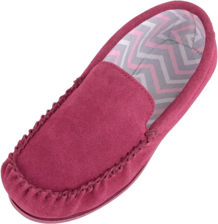 Dames Suède Mocassin Sloffen met Harde Zool Makkelijk Instappen