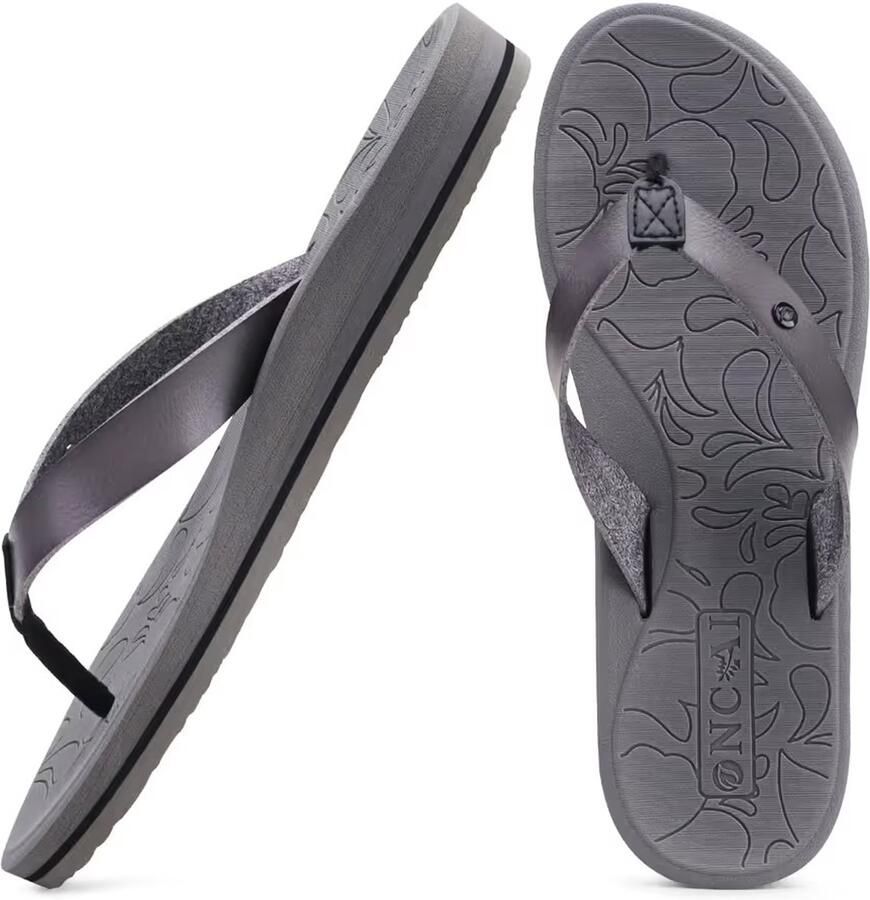 Dames Teen slippers dames sandalen met orthopedische rubberen zolen kaki Zwart Grijs - Foto 2