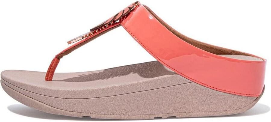 Dames Teenslipper met Bladprint Comfortabele Teensandalen