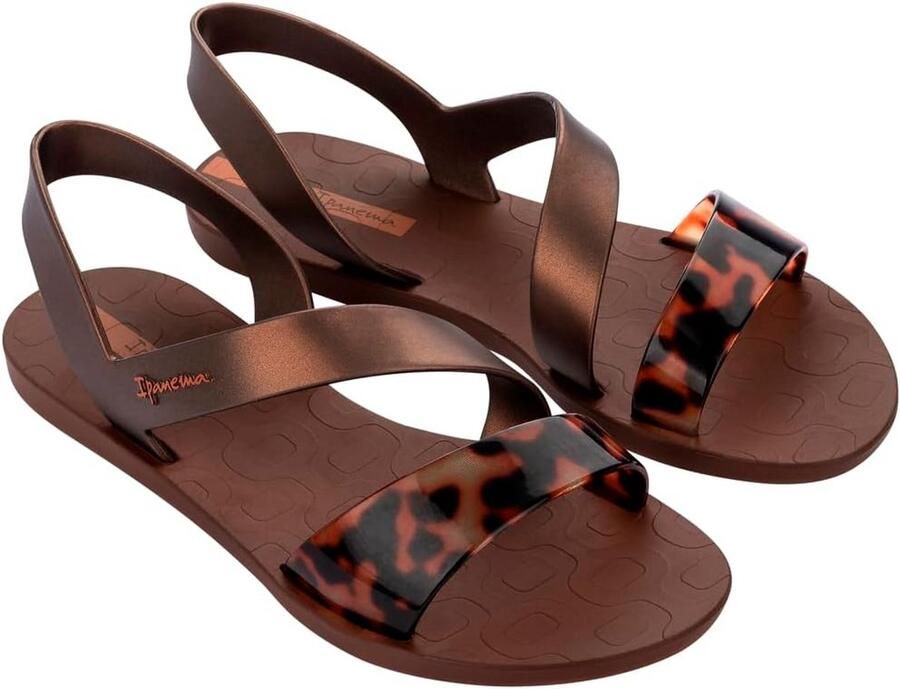 Dames Teenslippers Zomer Sandalen Met Metallic of Luipaard Look