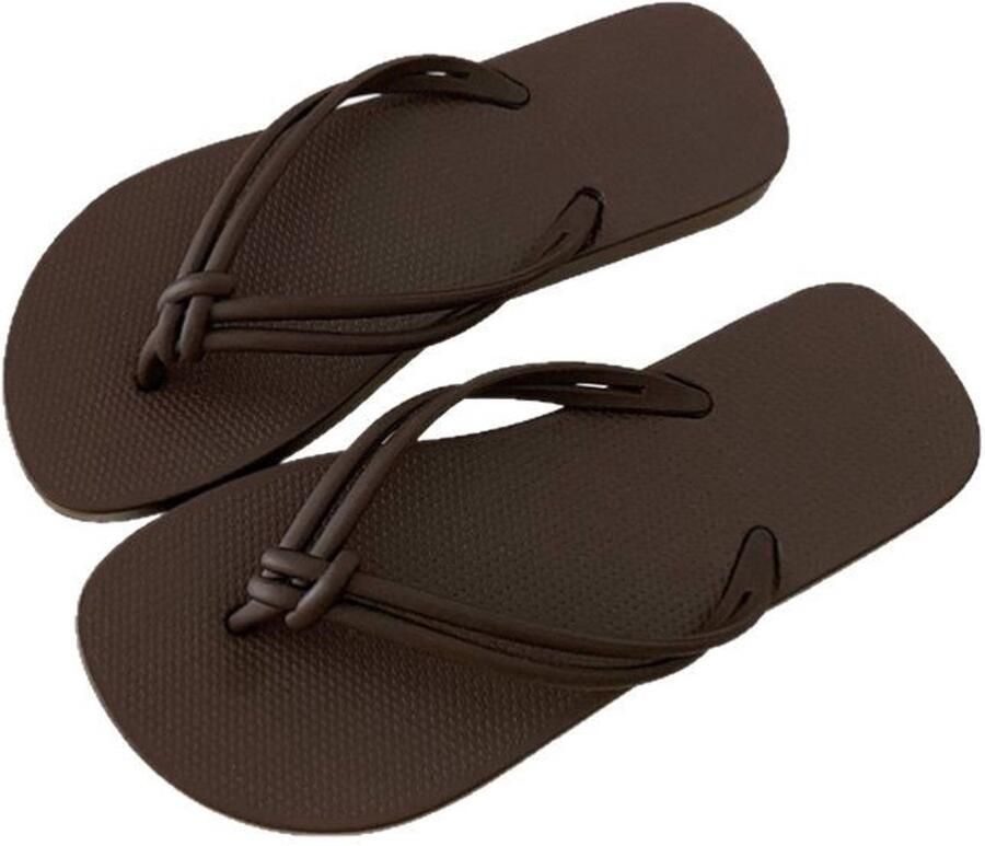 Dames Teenslippers Badslippers & Strandslippers Zacht Rubber Zomer Bruin