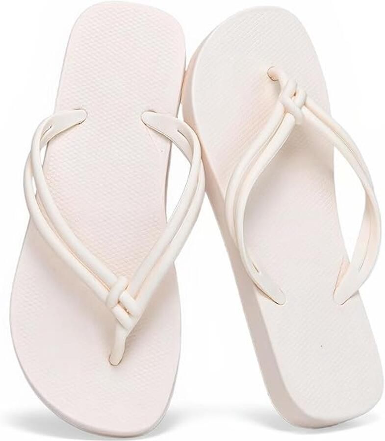 Dames Teenslippers Badslippers & Strandslippers Zacht Rubber Zomer Wit