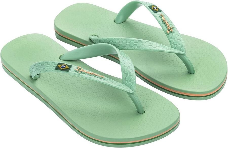 Dames Teenslippers Brasil II Braziliaanse Vlag Platte Slippers