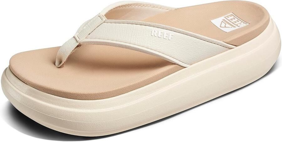 Dames Teenslippers Beige Comfortabele Strand- en Badsandalen