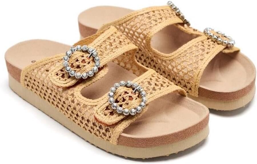 Dames teenslippers met biologisch materiaal en anatomisch voetbed