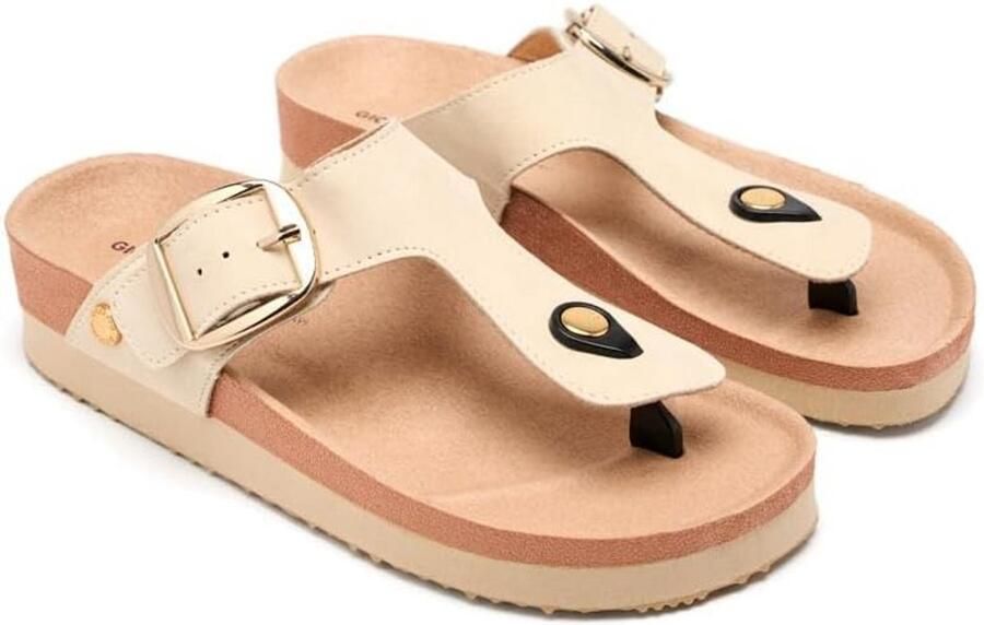 Dames Teenslippers met Verstelbare Gesp en Comfortabele Zool