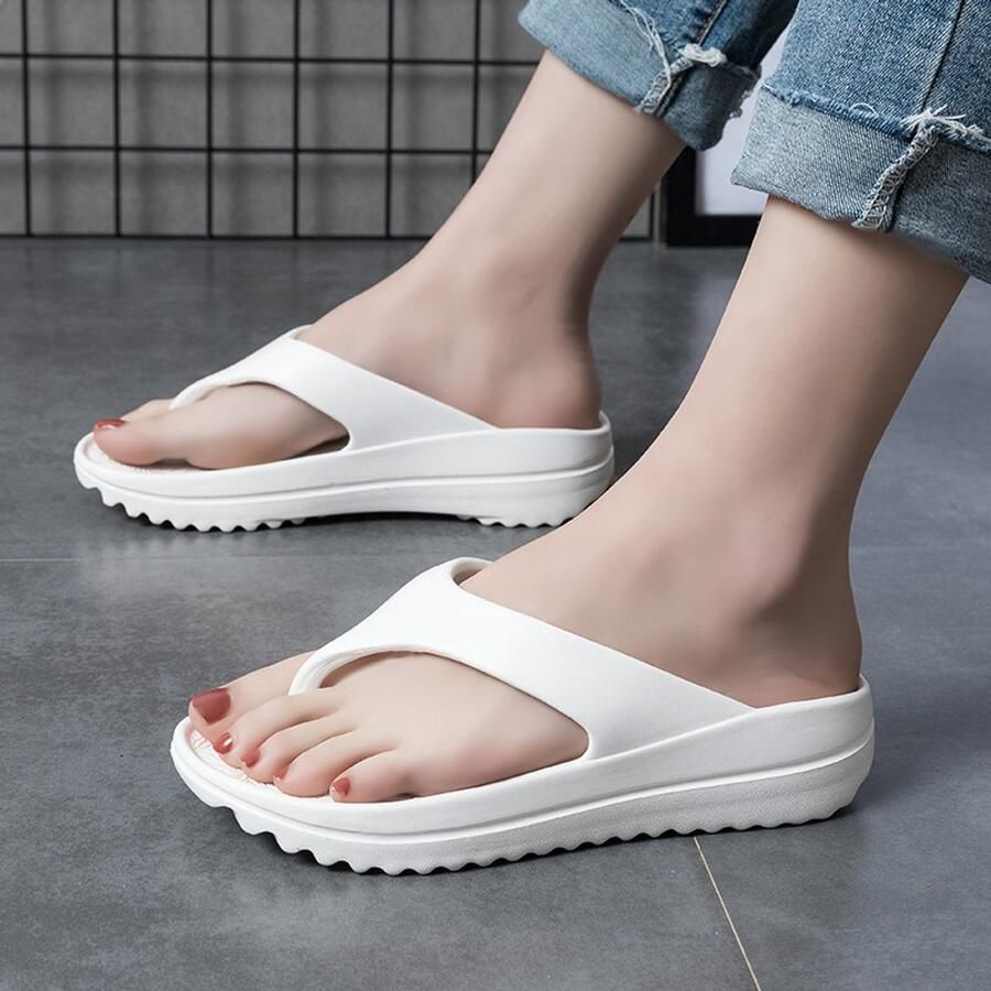 Dames teenslippers met voetboogondersteuning dikke gevoerde zool lichtgewicht en snel drogend zomersandalen voor strand yoga en wandelen
