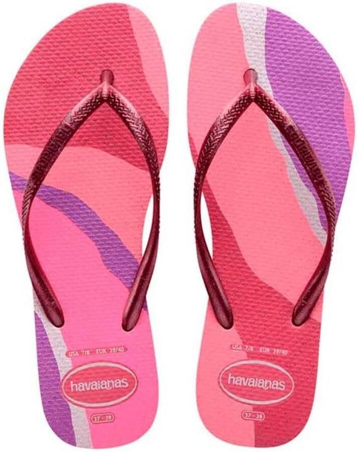 Dames Teenslippers Slim Pasvorm in Fluweelroze