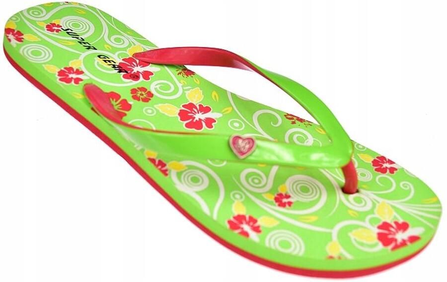 Dames teenslippers strandklompen groen