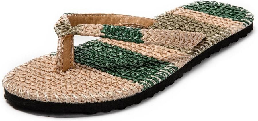 Dames Teenslippers Zomer Flip Flops met Vlecht Kleurrijk Lichtgewicht Slide voor Strand en Zwembad