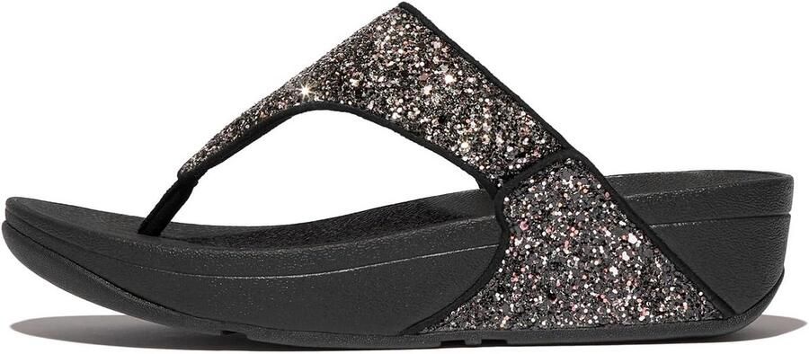 Dames Teenslippers Zwart Glitter Comfortabele Zomersandalen