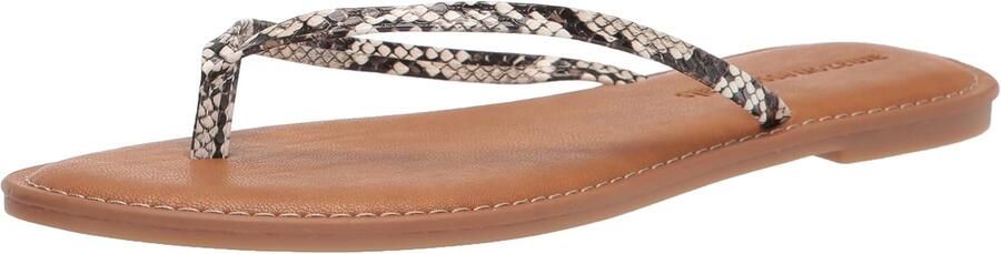 Dames Teenslippers Zwart Wit Slangenprint