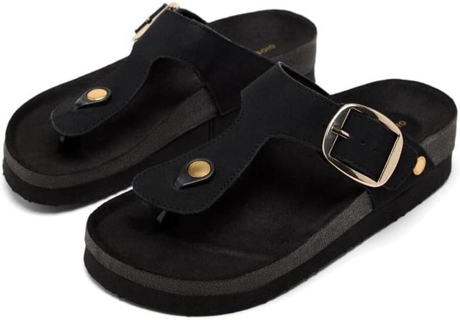 Dames Teenslippers met Gesp en Anatomische Zool Comfortabele Zomersandalen
