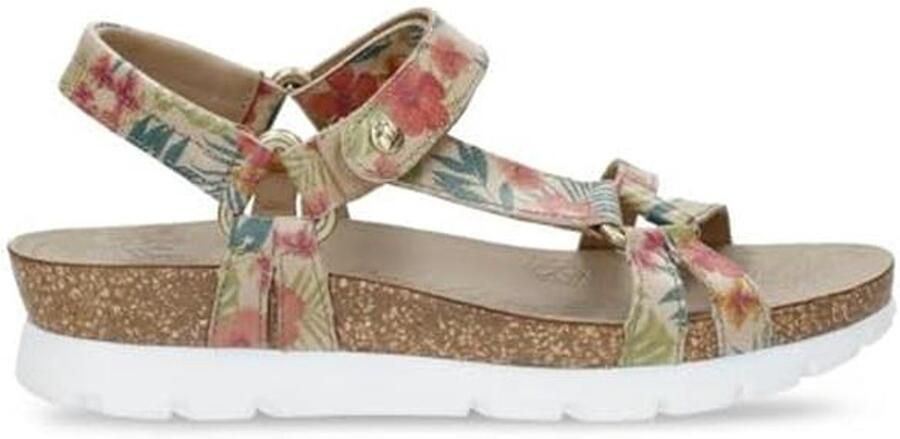 Dames Tropical Platte Sandalen met Klittenbandsluiting