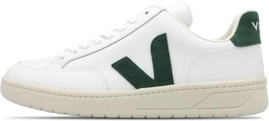 Dames V-12 Sneakers van Wit Leder met Suède Hiel