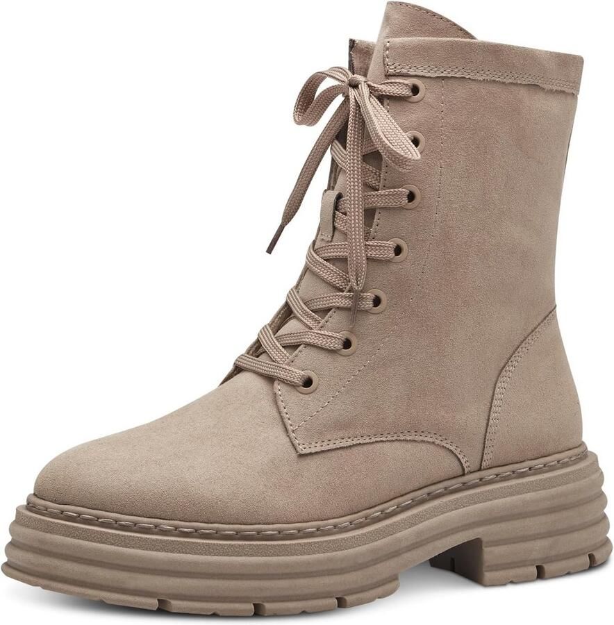 Dames Veterboot Platte Zool Comfortabele En Stijlvolle Enkellaars