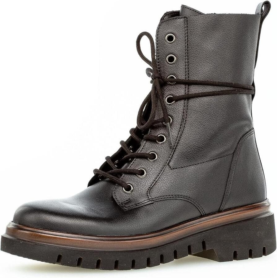 Dames Veterboots Comfortabele Enkelboots Met Uitneembaar Voetbed
