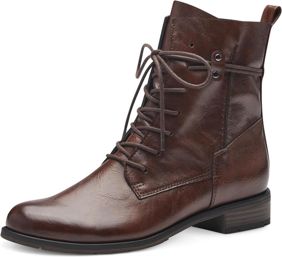 Dames veterboots platte hak casual